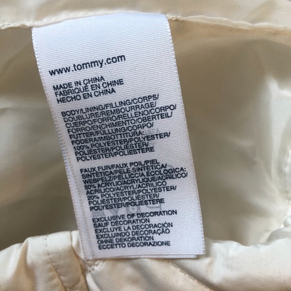 Tommy Hilfiger cream  puffer jacket szM - Picture 3 of 3